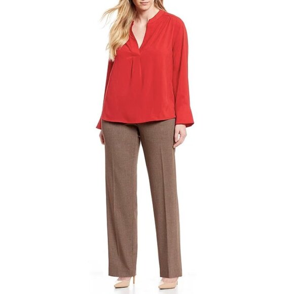 NWT Calvin Klein Traditional Fit Trouser Pants in Heather Taupe Sz. 24W - Picture 1 of 3
